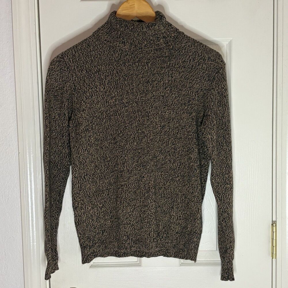 Vintage Carlisle Silk Cashmere Brown Pullover Turtleneck Sweater Women’s Size M